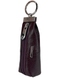 Кожаная ключница Karya на молнии с кольцом для ключей KR446-243 баклажановая