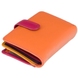 Женский кошелек из натуральной кожи с RFID Visconti Rainbow Fiji RB51 Orange Multi