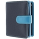 Жіночий гаманець з натуральної шкіри з RFID Visconti Rainbow Bali RB40 Blue Multi