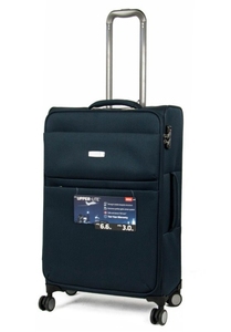 Чемодан IT Luggage Dignified текстильный на 4-х колесах 2344-08-M (средний), ITLuggage-Dignified-Navy