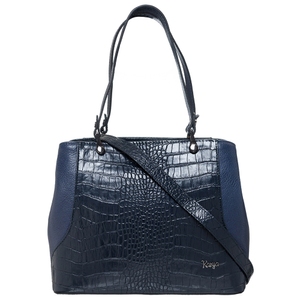 Женская сумка из натуральной кожи Karya 226-44 темно-синего цвета, Темно-синий