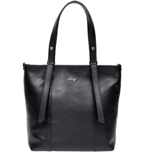 Женская сумка из натуральной мелкозернистой кожи Karya 2276-45 черная, Черный