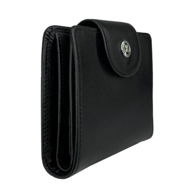 Шкіряний малий гаманець Tergan з гладкої шкіри TG5674 чорного кольору