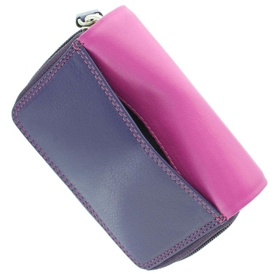 Жіночий гаманець з натуральної шкіри з RFID Visconti Rainbow Hawaii RB53 Berry Multi