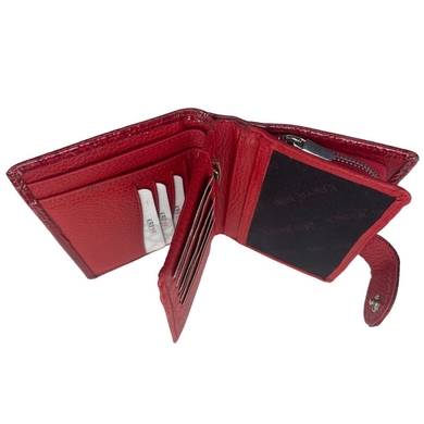 Жіночий гаманець з натуральної шкіри з лаком Karya 2015-019-3 червоного кольору