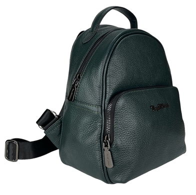 Шкіряний жіночий рюкзак Tony Bellucci на один відділ TB0687-1005 зелений, Зелений, Зерниста