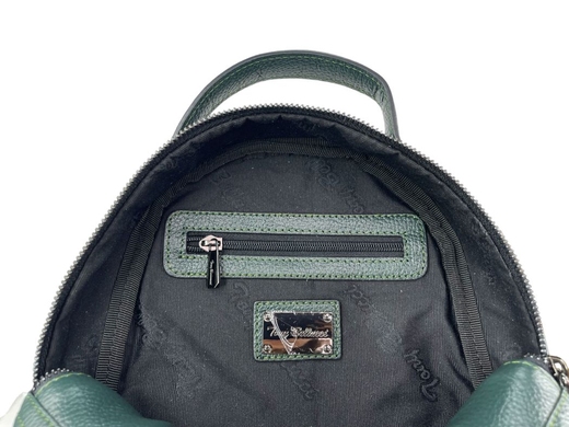 Шкіряний жіночий рюкзак Tony Bellucci на один відділ TB0687-1005 зелений, Зелений, Зерниста