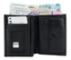 Шкіряне портмоне Eminsa з відкидними кишенями ES1092-12-1 чорного кольору, Чорний