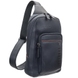 Рюкзак-слінг Tony Bellucci з натуральної телячої шкіри 5213-49-3 темно-синього кольору, Чорний, Гладка