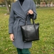 Жіноча сумка з натуральної дрібнозернистої шкіри Karya 2276-45 чорна, Чорний