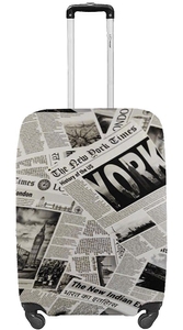 Чехол защитный для среднего чемодана из дайвинга Газета 9002-0434, Газета