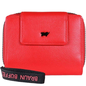 Жіночий гаманець з дрібнозернистої волової шкіри Braun Buffel Capri 44554-134-080 червоний
