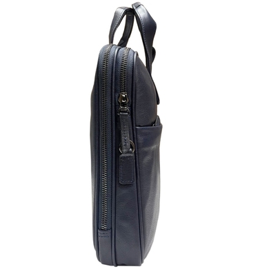 Мужская деловая сумка The Bond из натуральной кожи 1133-49 темно-синего цвета