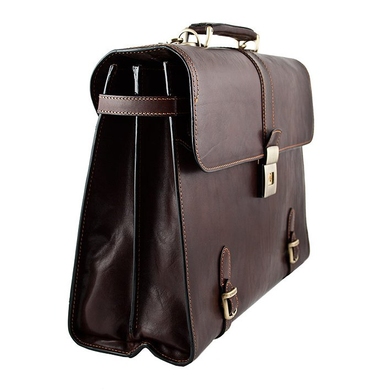 Мужской портфель из натуральной кожи Tony Perotti italico 9156-42 коричневый