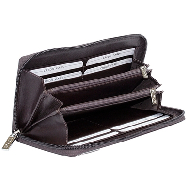 Женский кошелек с кистевым ремешком Tony Perotti Cortina 5059+G коричневый