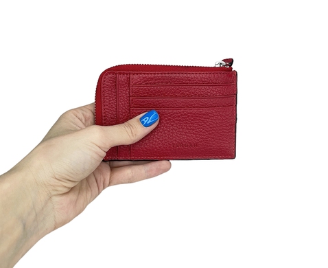 Кожаная ключница Tergan с карманами для карт TG265 красного цвета