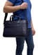 Чоловіча ділова сумка The Bond з натуральної шкіри 1133-49 темно-синього кольору