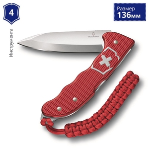 Большой складной нож Victorinox Hunter Pro Alox 0.9415.20 (Красный)