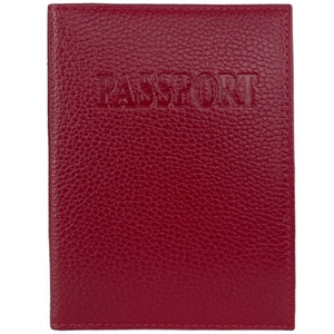 Кожаная обложка на паспорт Eminsa с карманами для карт ES1523-18-5 красная, Красный