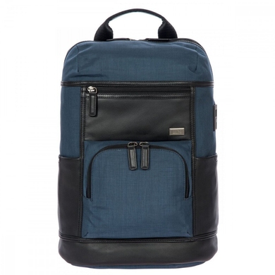 Рюкзак из нейлона с натуральной кожей с отделением для ноутбука 15” BRIC'S Monza BR207703 синий