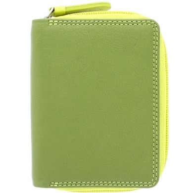 Жіночий гаманець з натуральної шкіри з RFID Visconti Rainbow Hawaii RB53 Lime Multi