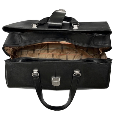 Кожаная дорожная сумка Tony Perotti Italico 8320L nero (черная), Черный