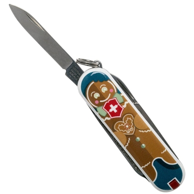 Складной нож-брелок миниатюрный Victorinox Classic LE Gingerbread Love 0.6223.L1909