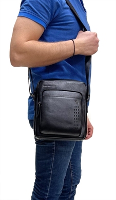 Мужская сумка Tony Bellucci из натуральной телячьей кожи 5214-1 черного цвета