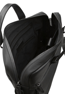 Мужская кожаная сумка The Bond с отделением для ноутбука 14,1" TBN1401-1 черная