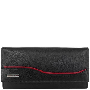 Жіночий гаманець Karya з натуральної шкіри KR1196-45/46 чорний усередині червоний