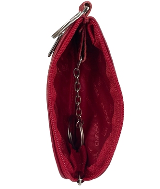 Кожаная ключница Eminsa с кольцом на цепочке для ключей ES1502-18-5 красная
