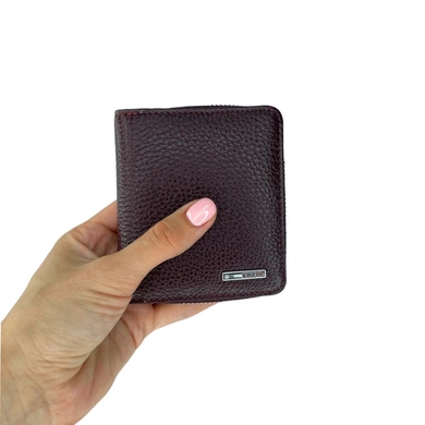 Невеликий гаманець з натуральної шкіри Karya 2012-243 баклажанового кольору