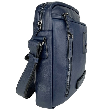 Мужская сумка The Bond через плече из натуральной кожи TBN1437-49 темно-синяя