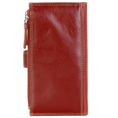 Жіночий гаманець з натуральної шкіри з RFID Visconti Rainbow Bermuda RB100 Red Multi