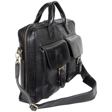 Чоловіча сумка-портфель Tony Bellucci з натуральної шкіри 5026-893 чорна