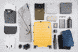 Валіза Lojel Cubo V4 з полікарбонату на 4-х колесах Lj-1627-66421 Mustard Yellow (мала)