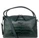 Женская кожаная сумка Karya малого размера KR2229-017 темно-зеленого цвета, Темно-зеленый