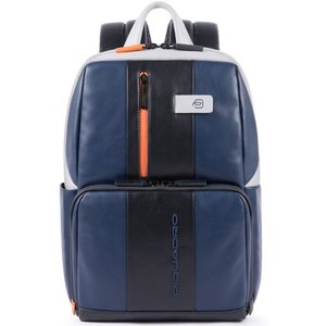 Рюкзак из кожи с отделением для ноутбука до 14" Piquadro Urban CA3214UB00_BLGR сине-серый