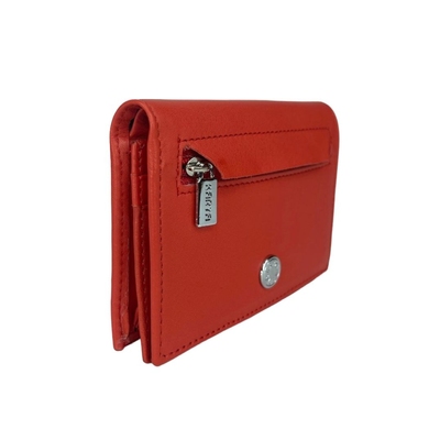 Малый кожаный кошелек-кредитница Karya 0027-24 терракотового цвета