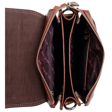 Мужская сумка Karya 0811-07 из натуральной кожи коньячного цвета