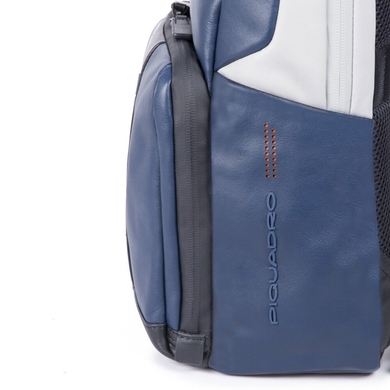 Рюкзак зі шкіри з відділенням для ноутбука до 14 "Piquadro Urban CA3214UB00_BLGR синій з сірим