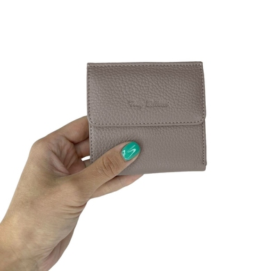 Малий гаманець на кнопці з натуральної шкіри Tony Bellucci 893-213 кольору таупе