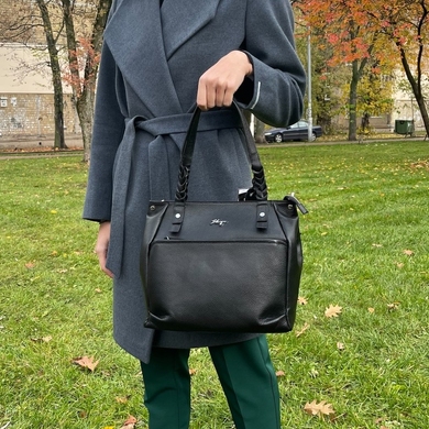Жіноча сумка Karya з натуральної шкіри 2283-45 чорного кольору, Чорний