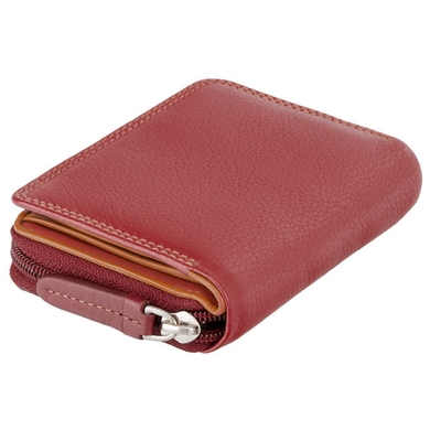 Жіночий гаманець з натуральної шкіри з RFID Visconti Rainbow Hawaii RB53 Red Multi