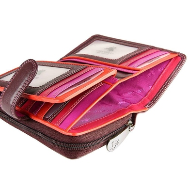 Жіночий гаманець з натуральної шкіри Visconti Rio Carmelo R13 Plum Multi