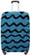 Чехол защитный для большого чемодана из дайвинга Бирюзовые волны L 9001-21, 900-21-темно бирюзовый