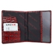 Кожаная обложка на паспорт Karya KR092-545-1 бордово-черного цвета, Бордовый с черным
