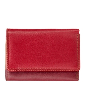 Жіночий гаманець з натуральної шкіри з RFID Visconti Rainbow Biola RB39 Red Multi