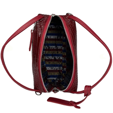 Женская кожаная сумка Karya малого размера KR2229-018 красного цвета, Красный