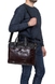 Чоловіча сумка-портфель The Bond з натуральної шкіри 1110-4 чорна з коричневим